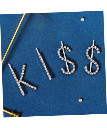 FRCOLOR 5 Sets Kiss Hairpin Letter Barrettes Hair Accessories for Small Hair Barrettes Hair Styling Clips Metal Hair Claw Kid Hair Clips Letter Hair Rhinestones Decorate Girl Child - Buy Online on GoSupps.com