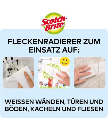 Scotch-Brite Magic Dirt Eraser - 6 Pack Etching Sponge for Effortless Stain Removal on White Surfaces - Buy Online on GoSupps.com