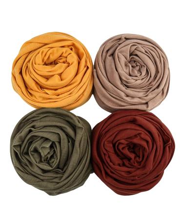 6-Piece Stretch Head Wrap Hair Scarf Set for Black Women - Soft, Breathable Turban Knit Headwraps in Solid Colors - Buy Online on GoSupps.com