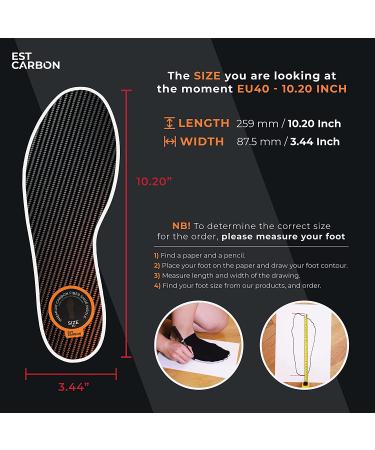 Carbon Fiber Insole Orthotic Shoe Insert for Foot Arthritis and Toe Conditions - EU40 10.20 Inch - Buy Online on GoSupps.com