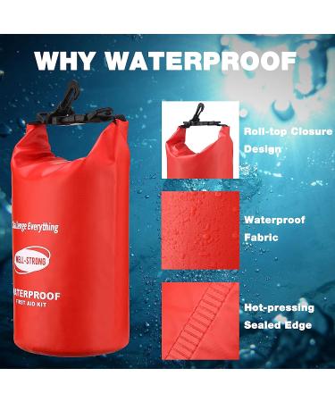 WELL-STRONG Waterproof First Aid Kit for Boating and Outdoor Activities - Red - Buy Online on GoSupps.com