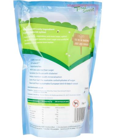 Total Sweet 100% Natural Xylitol 1kg - Pack of 1 | Pure and Healthy Sugar Substitute - Buy Online on GoSupps.com