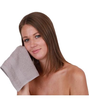 Betz 20 Piece Neapel Face Cloth Set - 100% Cotton - 30x30 cm - Stone Color - Buy Online on GoSupps.com