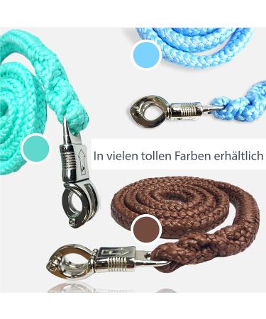 Panic Hook Lead Rope for Horses, Ponies, Shetland Ponies, and Donkeys - Stylish Design, 1.60m Length (Light Blue) - Buy Online on GoSupps.com