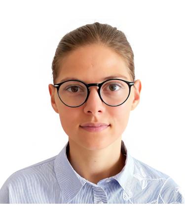 Buy Mini Round Rectangular Light Reading Glasses - 2.0 Dioptries Free Case Black Plastic Frame - Unisex Reading Aid - Buy Online on GoSupps.com