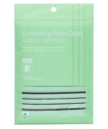 PURABLE Exfoliating Bath Cloth (3 Pcs) Scrub Cloth Bath Cloth for Shower  Spa  Massage and Body Scrubs  Dead Skin Cell Remover