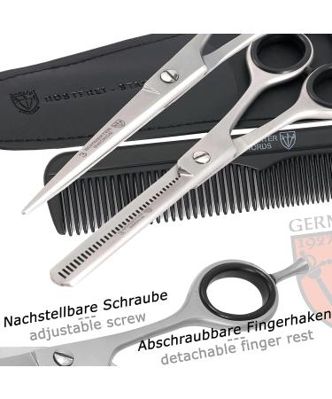 THREE SWORDS Stainless Steel Professional Hair Scissors & Thinning Scissors Set with Comb - Premium Hair Cutting Tools for Stylists - International Shipping Available - Buy Online on GoSupps.com