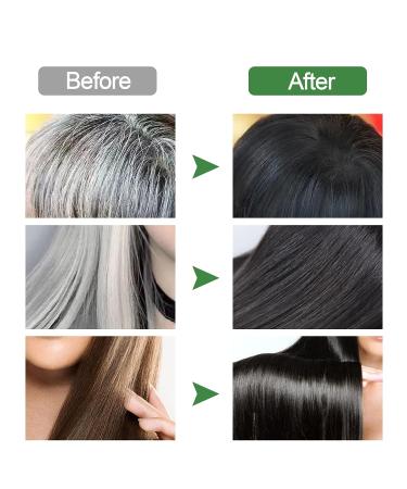 TENGLONG Instant Black Hair Dye Shampoo 500ml - Long Lasting Color, 100% Gray Coverage, Herbal Ingredients - For Men & Women - Includes Gloves - Buy Online on GoSupps.com