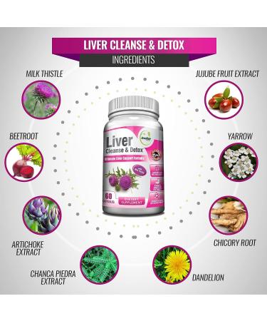GreeNatr Liver Cleanse Detox & Repair Formula - 60 Count for Optimal Liver Health Support - Buy Online on GoSupps.com