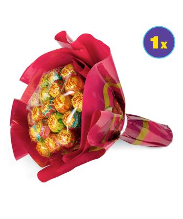 Chupa Chups Lollipop Bouquet & Metal Box - 35 Lollis in 6 Varieties | Perfect Gift for Birthdays & Special Occasions - Buy Online on GoSupps.com