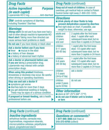 Imodium AD Diarrhea Relief Caplets - Loperamide Hydrochloride 6 Count, Blue - Anti-Diarrheal Medicine - Buy Online on GoSupps.com