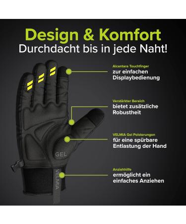 VELMIA Waterproof Winter Cycling Gloves for Men & Women | Warm Outdoor Sports Running Gloves - Buy Online on GoSupps.com