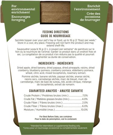 Living World Green Gourmet Toppers - Fruit Medley - 215 g (7.6 oz) - Buy Online on GoSupps.com