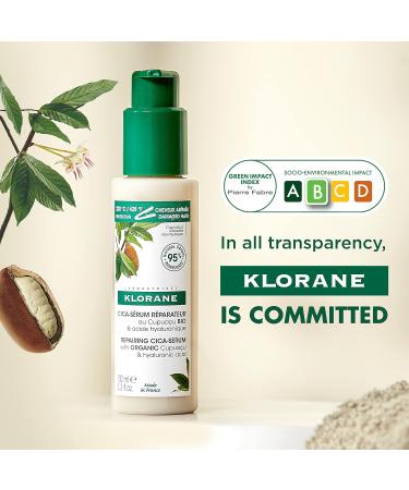 Klorane - Repairing Cica-Serum with Organic Cupua u & Hyaluronic acid - Very dry damaged hair - 100ml - Buy Online on GoSupps.com