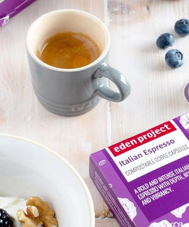 THE EDEN PROJECT 100 ITALIAN ESPRESSO Home Compostable Coffee Pods - Compatible with Nespresso Original system coffee machines - EXTRA VALUE 100 POD PACK Italian Espresso 100 count (Pack of 1) - Buy Online on GoSupps.com