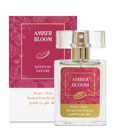 Zoha Amber Bloom Perfume for Women and Men | Alcohol Free & Essential Oil Based Perfumes | Vegan & Long Lasting Perfume | Made in USA (30 ml/1.0 Oz) 30ml/1.0fl Oz