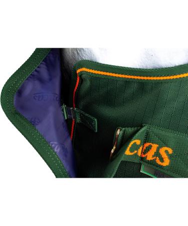 Marengos by Bucas 1200d Irish Turnout Blanket | Waterproof Rain & Transition Ceiling | Green/Orange 125cm (No Filling) - Buy Online on GoSupps.com