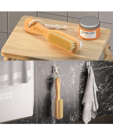 Aisilk Foot Bristle Brush & Pumice Stone Combo - Exfoliator for Pedicures, Calluses Remover - Wooden Handle with Rope - Body & Feet Scrubber for Massage, SPA, Sauna - 1 Count - Buy Online on GoSupps.com