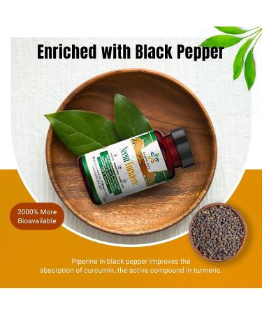 Neem Turmeric Capsules (150 Veg) - Organic Whole Green Superfood for Max Strength. Non GMO, Gluten Free - Buy Online on GoSupps.com