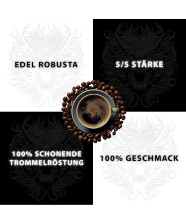 VietBeans Black Drache Espresso 100% Robusta - Extra Strong Roasted Coffee Beans - Extra Strong and Full-bodied Coffee with High Caffeine Content - Extra Strong Espresso - Buy Online on GoSupps.com