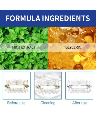 Retainer Cleaner 30ml - Stain Removal Foam for Aligners & Teeth Whitening with Mint Extract - Buy Online on GoSupps.com