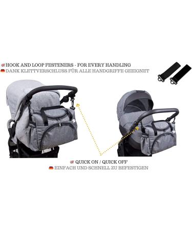 BabyLux Care Bag - Dark Grey Diaper Bag & Stroller Bag for Ultimate Convenience | Shop Internationally - Buy Online on GoSupps.com