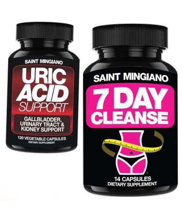 Saint Mingiano 7 Day Cleanse Program Detox - with - Uric Acid Flush