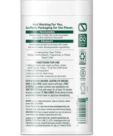 Seventh Generation Zero Plastic Foaming Toilet Bowl Cleaner - Fragrance Free 12.3 oz - Buy Online on GoSupps.com