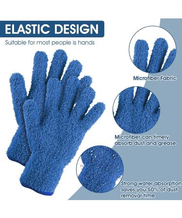 Molain Microfiber Dusting Gloves - Reusable & Washable Mittens for Plants, House Cleaning, Car, Blinds & Lamps - Blue (1 Pair) - Buy Online on GoSupps.com