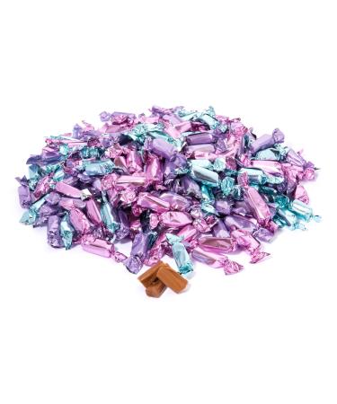 Candy Envy - Mermaid Color Wrappers Individually Wrapped - Toffee Milk Caramels - 2 Pound Bag - Approx. 190 Pieces