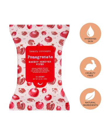 Pomegranate Citrus Pineapple & Orange Facial Cleansing Wipes - 120 Towelettes by Beauty Concepts - Buy Online on GoSupps.com