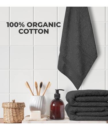 Filament Alley 6 Pack Bath Towel Set - Luxury Cotton Towels for Pool, Gym, Spa, Hotel - Absorbent, Lightweight, Soft - Charcoal Grey - 22x44 Inches (Pack of 6) - Buy Online on GoSupps.com