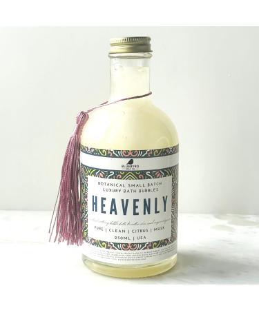Bluebyrd Soap Co. Heavenly Bubble Bath | Luxury Foaming Bath Bubbles with Natural Ingredients | Gentle Moisturizing Sweet Almond Oil & Aloe Vera | Womens Bubble Bath in Glass Jar (Heaven)