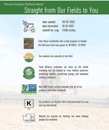 Organic Chickpea Flour | Garbanzo Bean Flour | 100% Non-Irradiated | Non-GMO | 9 LBS Bulk | Washington State Family Farmed | Kosher Parve | Resealable Kraft Bag | Pack of 3 - Buy Online on GoSupps.com