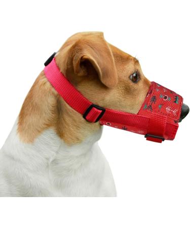 CollarDirect Dog Muzzle for Small Medium Large Dogs Soft Breathable Nylon Safety Pattern Mouth Cover Anti Biting Barking Print Pet Muzzles (Pattern 1 XS/S) Pattern 1 XS/S - Buy Online on GoSupps.com