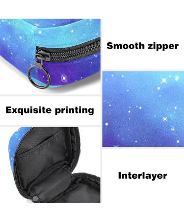 Blue Galaxy Starry Sky Menstrual Storage Bag - Period Kit Pouch for Women, Teens, Girls - Menstrual Cup & Tampon Organizer - Color 11 - Buy Online on GoSupps.com