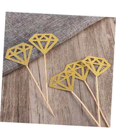 ibasenice 300 Pcs Wedding Decorations for Ceremony Wedding D cor Wedding Topper Gold Diamond Topper Birthday Diamond Dessert Topper Wedding Ceremony Decorations Gold Decor Cake Paper Cup Goldenx3pcs mediumx3pcs - Buy Online on GoSupps.com