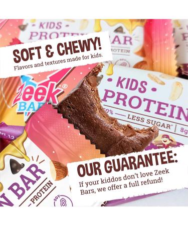 ZEEK BAR Kids Protein Bars | 50% Less Sugar | 8g Protein | Brownie Blast Off Flavor | 12 Count Pack - Buy Online on GoSupps.com