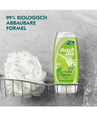 Duschda Lime Mint Shower Gel - 6x225ml Fresh-Energy Formula for a Refreshing Start - International Shipping - Buy Online on GoSupps.com