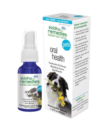 Siddha Remedies Oral Health for Pets | Cat Dog Oral Care for Toothache Decay | Breath Spray for Bad Breath, Healthy Gums Dogs Tooth Care | 100% Natural Homeopathic Remedy Cell Salts Flower Essences