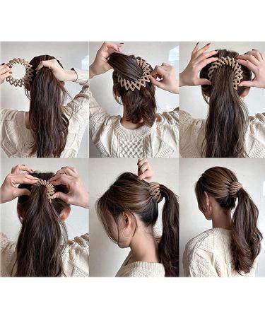 Wyhhh Bird Nest Hair Clip - Expandable Vintage Geometric Hairpin & Ponytail Holder for Effortless Style - Buy Online on GoSupps.com