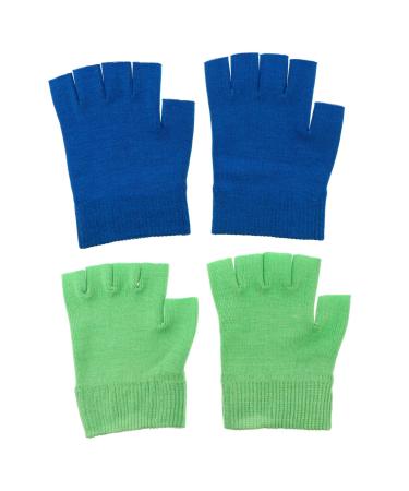 Mikinona 2 Pairs Gel Gloves Hydrating Gloves Skincare Gloves Cotton Moisturizing Gloves Lotion Gloves Dry Hands Gloves Overnight Cracked Hands Repair Gloves Hand Moisturizer Gloves Knitting