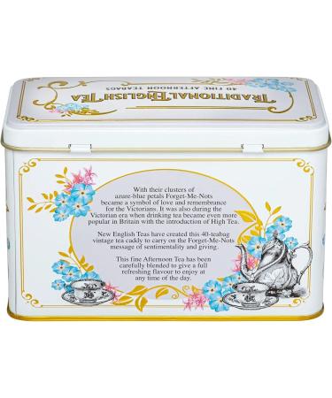 New English Teas Vintage Victorian Ivory Tea Caddy with 40 English Afternoon Teabags - 1 Pack - Buy Online on GoSupps.com