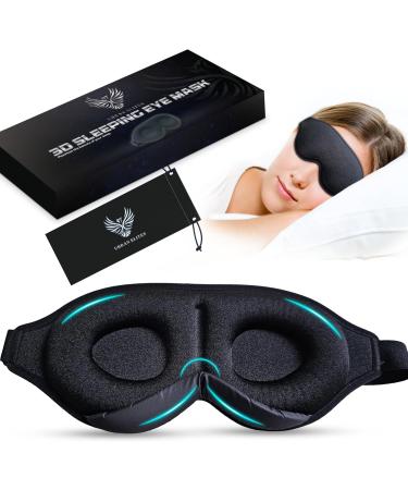 Premium 3D Sleep Mask for Men & Women - Comfortable Eye Mask for Travel Yoga & Sleeping - Adjustable Strap & 99.9% Light Blocking - Buy Online on GoSupps.com