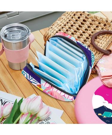 Portable Women's Binding-Up Bags | Menstrual Cup Bags & Feminine Insert Bags for Teens | Colorful Flamingo & Geometry Designs - Buy Online on GoSupps.com