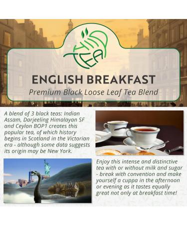 English Breakfast Loose Leaf Tea - Assam, Darjeeling & Ceylon BOP1 Blend - 175g - Buy Online on GoSupps.com