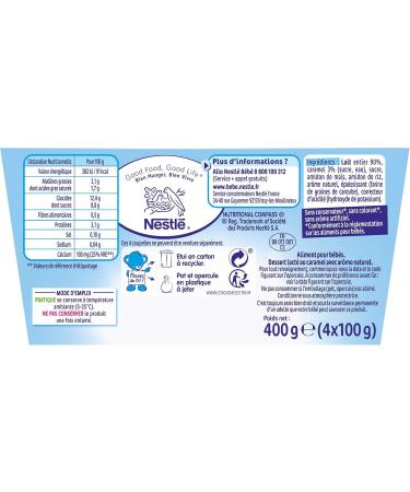 Nestl B b P'tit Gourmand Caramel Dairy Milk from 6 Months 4 x 100 g (4 Dairy) - Buy Online on GoSupps.com