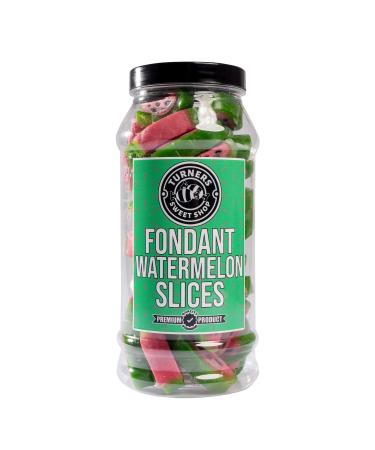 Fondant Watermelon Slices - 565g by Turners Sweet Shop Traditional Retro Gift Jar Classic Original Pick & Mix Sweets Quality Confectionary Fantastic Gifts for Him Her or Them