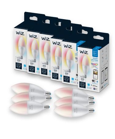 WiZ Connected 6-Pack Color 60W Candle B11 Smart WiFi Light Bulb 16 Million Colors Compatible with Alexa and Google Home Assistant No Hub Required 6 Bulbs Candle Color 6 Count (Pack of 1) - Buy Online on GoSupps.com