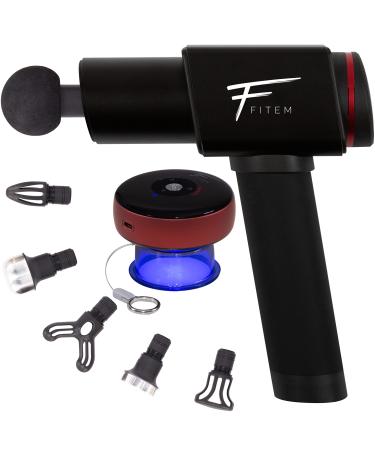 Fitem Massage Gun and/or Suction Cups relieves muscle pain in back legs calves shoulders arms (Gun + Suction Cup)